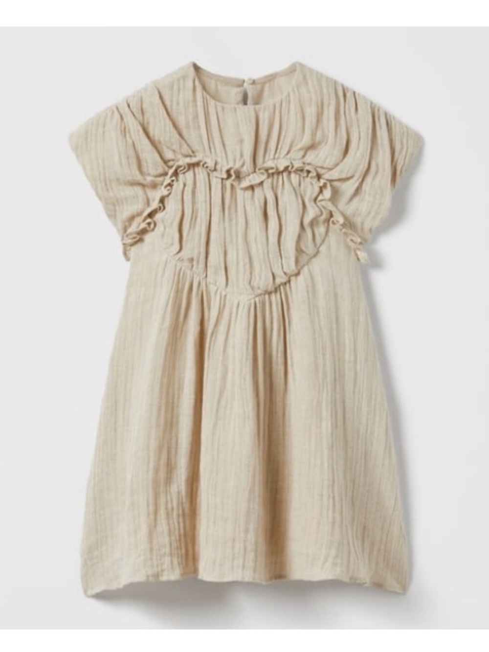 Zara girls linen heart dress